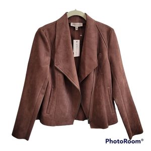 PHILOSOPHY‎ Faux Leather Asymmetrical  Zipper Jacket Size SMALL